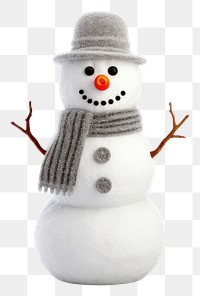 PNG  Snowman winter anthropomorphic representation.