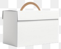 PNG Box Handle mockup packaging box cardboard handbag.