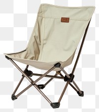 PNG Beige camping chair furniture white background relaxation.