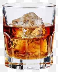 PNG Bourbon glass whisky drink white background.