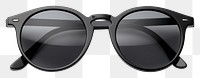 PNG  Black sunglasses white background accessories monochrome.