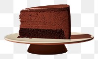 PNG Chocolate cake dessert food confectionery. AI generated Image by rawpixel.