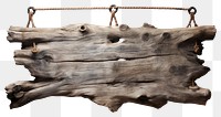 PNG  Drift wood plank sign driftwood hanging white background.