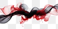 PNG Ink christas ribbon smoke white background splattered. AI generated Image by rawpixel.