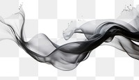 PNG Ink silver wave backgrounds smoke white background. AI generated Image by rawpixel.