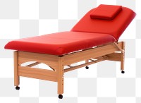 PNG Massage bed furniture chair white background.