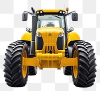 PNG  Modern yellow tractor  vehicle white background.