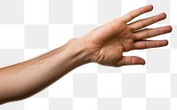 PNG  Open hand finger white background gesturing.
