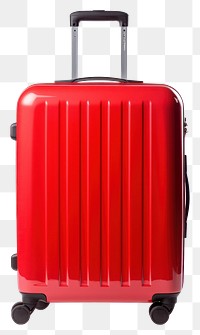 PNG  Red travel luggage bag suitcase white background architecture.