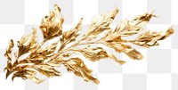 PNG Gold foil jewelry plant leaf. AI generated Image by rawpixel.