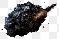 PNG Black meteor white background anthracite exploding. AI generated Image by rawpixel.