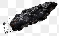 PNG Black meteor white background anthracite geology. AI generated Image by rawpixel.