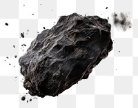 PNG Black meteor rock white background anthracite. AI generated Image by rawpixel.