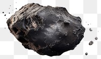 PNG Black meteor rock white background anthracite. 