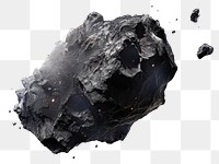 PNG Black asteroid rock white background anthracite