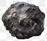 PNG Black asteroid mineral white background anthracite. AI generated Image by rawpixel.