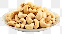 PNG  Cashew nuts plant plate food.