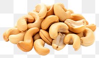 PNG  Cashew nuts food white background freshness.