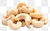 PNG  Cashew nuts food white background fettuccine.