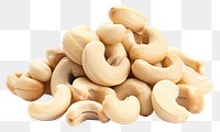 PNG  Cashew nuts plant food white background.