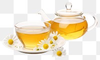 PNG  Chamomile tea drink white background refreshment.