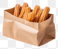 PNG  Churros bag paper food.