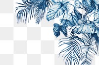 PNG  Vintage drawing minimal tropical leaves no background backgrounds pattern nature.