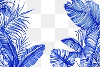 PNG  Vintage drawing tropical leaves for png tropics pattern nature.