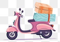 PNG  Motorcycle delivery vehicle scooter transportation. AI generated Image by rawpixel.