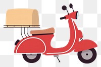 PNG  Motorcycle delivery vehicle scooter white background. AI generated Image by rawpixel.