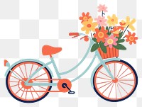 PNG Bike carrying flowers vehicle bicycle wheel.