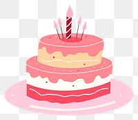 PNG  Birday cake dessert cream food. AI generated Image by rawpixel.