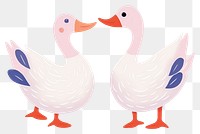 PNG  Couple of goose drawing animal bird. AI generated Image by rawpixel.