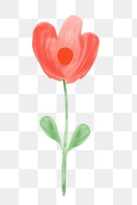 PNG  Flower painting petal tulip