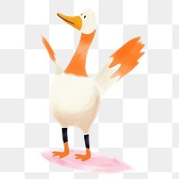 PNG  Goose dancing animal bird beak. AI generated Image by rawpixel.