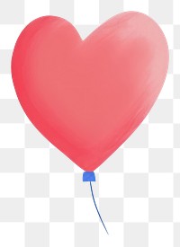 PNG  Heart balloon white background celebration cartoon. AI generated Image by rawpixel.