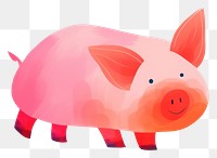 PNG  Pig animal mammal white background. AI generated Image by rawpixel.