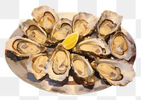 PNG  Seafood seafood oyster painting. AI generated Image by rawpixel.