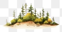 PNG  Forest sketch landscape outdoors.