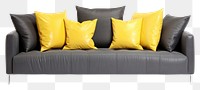 PNG Sofa pillow furniture cushion.