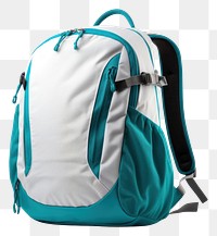 PNG School backpack teal blue bag.