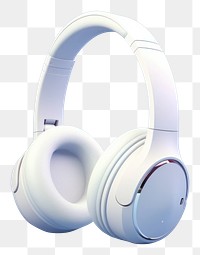PNG White headphones headset electronics technology.