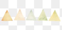 PNG Triangles as divider line watercolour illustration creativity yellow shape.