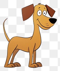 PNG  Brown dog cartoon animal mammal. AI generated Image by rawpixel.