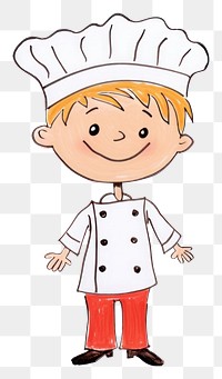 PNG Chef cartoon drawing sketch.