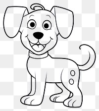 PNG Dog drawing cartoon animal.