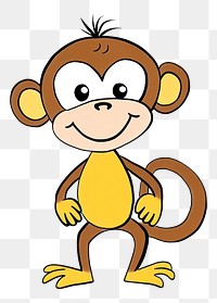 PNG Monkey cartoon drawing animal.