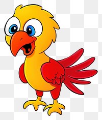 PNG Parrot cartoon drawing animal.