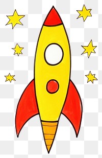 PNG  Rocket cartoon drawing line.