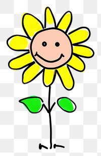 PNG Sunflower cartoon drawing plant.